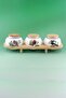 Garden Birds 3-Piece Porcelain Spice Rack with Bamboo Stand - 2