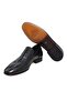 Black Color Laceless Genuine Leather Leather Sole Men's Shoes - 3