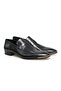 Black Color Laceless Genuine Leather Leather Sole Men's Shoes