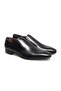 Black Color Laceless Genuine Leather Men's Shoes
