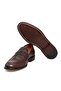 Brown Laceless Genuine Leather Leather Sole Men's Shoes - 3