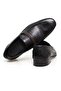 Black Color Laceless Genuine Leather Leather Sole Men's Shoes - 2