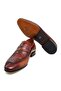 Tan Color Laceless Genuine Leather Men's Shoes - 3