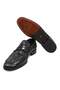 Black Color Laceless Genuine Leather Men's Shoes - 3
