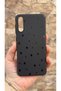 Samsung Galaxy A70 Compatible Mini Black Star Patterned Silicone Shock Absorbing Classic Protected Rubber Case - 2