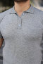 Men's Standard Fit Regular Cut Polo Collar Knitwear T-Shirt - 5