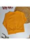Girl's Orange Button Detailed Cardigan Sweatshirt - 3