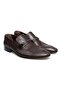 Brown Laceless Genuine Leather Leather Sole Men's Shoes
