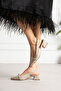 5cm Two Buckle Short Heeled Shoes Tesla Skin Beige - 6