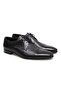Black Color Lace-Up Genuine Leather Men's Shoes