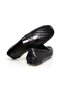 Black Color Laceless Genuine Leather Men's Shoes - 2