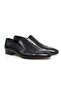 Black Color Laceless Genuine Leather Leather Sole Men's Shoes