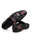 Black Color Laceless Genuine Leather Red Flower Leather Sole Men's Shoes - 2