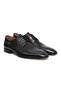 Black Color Lace-Up Genuine Leather Leather Sole Men's Shoes