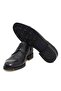 Black Color Lace-Up Genuine Leather Men's Shoes - 3