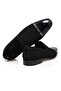 Black Color Laceless Genuine Leather Leather Sole Men's Shoes - 2