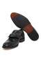 Black Color Laceless Genuine Leather Leather Sole Men's Shoes - 3
