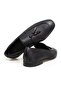 Black Color Laceless Genuine Leather Leather Sole Men's Shoes - 2