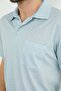Patterned Single Pocket Polo Collar T-Shirt - 7