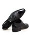 Black Color Lace-Up Genuine Leather Leather Sole Men's Shoes - 2