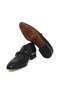 Black Color Laceless Genuine Leather Men's Shoes - 3
