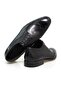 Black Color Lace-Up Genuine Leather Leather Sole Men's Shoes - 2
