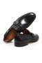 Black Color Laceless Genuine Leather Leather Sole Men's Shoes - 2