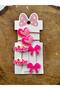 Girl's Buckle Set of 6 Pink Clips and Rubber Buckles