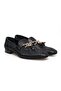 Black Color Laceless Genuine Leather Leather Sole Men's Shoes