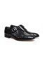 Black Color Laceless Genuine Leather Men's Shoes