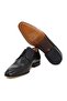 Black Color Lace-Up Genuine Leather Leather Sole Men's Shoes - 3