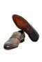 Gray Color Laceless Genuine Leather Leather Sole Men's Shoes - 3