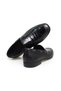 Black Color Laceless Genuine Leather Men's Shoes - 2
