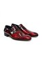 Burgundy Color Laceless Genuine Leather Men's Shoes