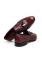 Burgundy Color Laceless Genuine Leather Men's Shoes - 2