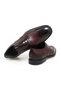 Burgundy Color Lace-Up Genuine Leather Men's Shoes - 2