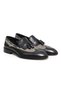 Black Color Laceless Genuine Leather Leather Sole Men's Shoes