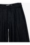 Relax Fit High Waist Lace-Up Wide Leg Denim Trousers - Wide Leg Jeans - 6