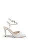 Larissa Lia Women's Heeled Shoes 0012716 White Rustic - 4