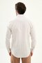 Striped Slim Fit Pocket Detailed Long Sleeve Linen Men's Shirt Beige - 27138.26Y - 4