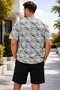 Unisex Oversize Wide-Fit T-Shirt Shorts Bottom Top Set Women/Men - 2
