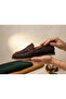 Genuine Leather Crocodile Pattern Suede Women's Shoes - 3