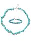 Turquoise Necklace Bracelet Turquoise Pendant Bracelet Set Steel Wire Steel Clip Steel Ring Steel Chain - 2
