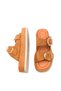 Alya Clara Women's Double Buckle Slippers 0012683 Tan Suede - 5