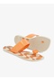 Look Copacabana Women's With Printed Sole Single Strap Sandals-Orange, size-38 - 3