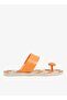 Look Copacabana Women's With Printed Sole Single Strap Sandals-Orange, size-38