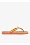 Slim Sardenha Women's Flip Flops With Square Shape Printed Sole-Orange, size-35/36