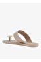Look Sardenha Women's With Printed Sole Single Strap Sandals-Beige, size-37 - 2