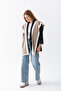 Reversible Piped Patchwork Knitwear Scarf – Square-Piece Unisex Sports Shoulder Shawl, Boho Style Winter Scarf - 2