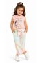 Girl's Tie-Dye Patterned Pants Hooded T-Shirt Powder Color Two-Piece Set - 2